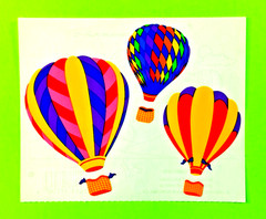 Vintage Mrs. Grossman’s Hot Air Balloons Sticker Sheet Style 1