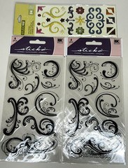 LOT of 14 NOS Sealed Scrapbooking Stickers Accents Border Flourish Frame Scroll