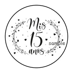 30 MIS 15 ANOS ENVELOPE SEALS LABELS STICKERS 1.5″ ROUND QUINCEANERA PARTY FAVOR