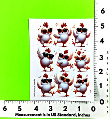 Dancing Chickens Sticker Sheet