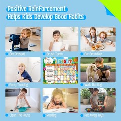 Magnetic Reward Chart, Dry Erase Task Board-One Chart & 72 Magnetic Reward Ma…