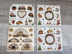 Joy Marie Retired Stickers Country Christmas Wreath Angel Home LOT #48