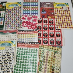 Lot VINTAGE Stickers mini reward Fall Halloween Christmas Hallmark school