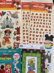 Disney Mickey and Friends Sandylion Stickers Punch outs scrapbook lot