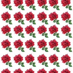 Violette Stickers – Mini Red Roses – 1 Miniature Flower Sticker Sheet – Crafts