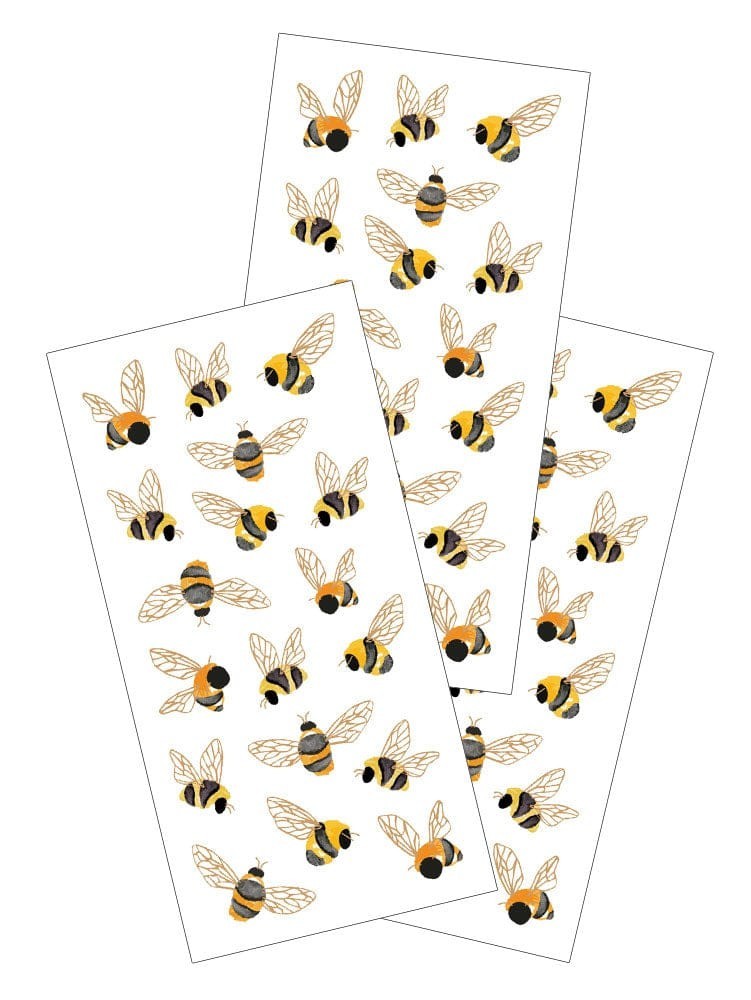 Stickers PH Slim Bumble Bees Wings Black Yellow Repeats