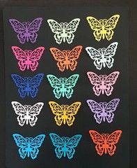 Intricate Butterfly Die Cut Embellishments 1-3/4” x 2-1/4” 8 pcs Choose Color