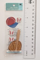 Jolee’s Baseball Glove Bat Hat & Balls Scrapbooking Stickers Mini Pack