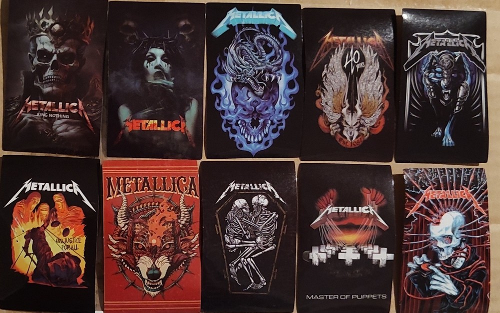 Metallica 10 ct. high-quality poster photo die-cut vinyl stickers album artwork