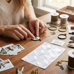 IGOGO Epoxy Resin Dome Stickers – Clear or Glitter 2 Inch,