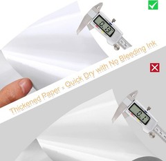 Matte Printable Sticker Paper, 8.5″x11″ – 40 Sheets for Laser & Inkjet Printing