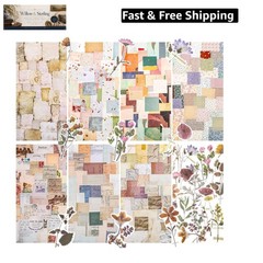 445 Pcs Vintage Scrapbook Paper, Journaling Supplies Kit, Delicate Decorative…