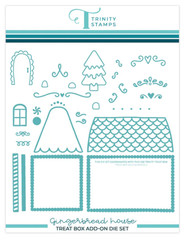 Trinity Stamps Treat Box and Gingerbread House Add-On Bundle of 2 Dies