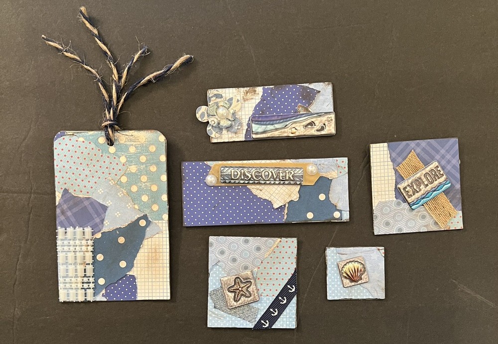 #2679 NAUTICAL BEACH EPHEMERA TAGS EMBELLISHMENT JUNK JOURNAL SCRAPBOOK – Tonya