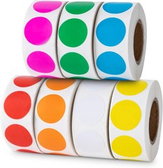 3500PCS 3/4″ Round Color Coding Dot Stickers, 0.75 inch 4 Color Circle Labels.