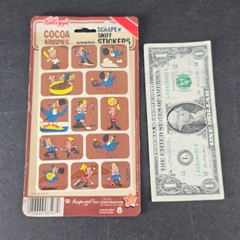Vintage Imperial Toy KELLOGG’S Cocoa Scratch Scrape n’ Sniff Stickers SEALED NOS