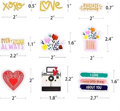 95 Pcs Vintage Love Die Cuts & Stickers – Heart-Themed Scrapbooking Supplies