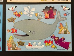 Unbranded ASSORTED BIBLE STORY Stickers 4 Sheets NOAHS JONAH DANIEL EASTER
