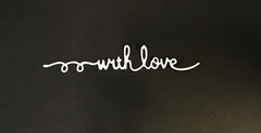 «with love» (word) Die Cut embellishments 8 pcs choose color 1/2” x 4”
