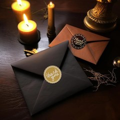 500pcs Foil Thank You Stickers 2 inch Round Waterproof Thank You for Supporting