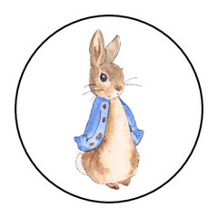 30 1.5″ BLUE PETER RABBIT, LABELS /SEALS ROUND STICKERS***