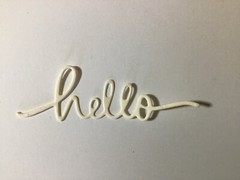 «hello» lowercase word die cut embellishments Choose Color 10 pcs 3/4” x 2-1/2”