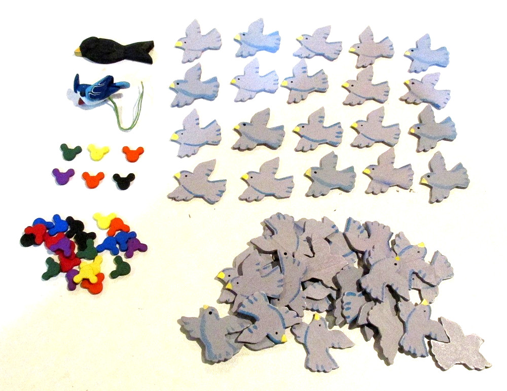 Lot of 95 Bird & Micky Mouse Themed Flatbacks For Crafting – NEW (#42)