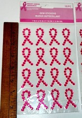 32 BREAST CANCER Pink Gem Stickers – Scrapbooking Cardmaking Crafts