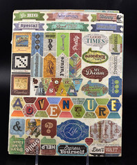 Chipboard Stickers 24 Sheets Alphabet, Border, Tags, Shape 6 Pcs Missing of 100s