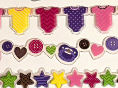 RECOLLECTIONS 12″ Die-cut Vellum Borders – BABY THINGS – 20 pcs