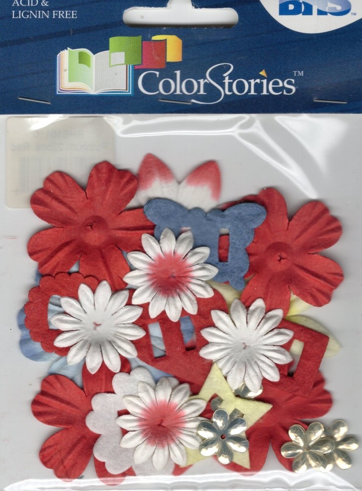 Colorstories Potpourri Embellishments, RED scrapbook – Blue Hills Studio 110