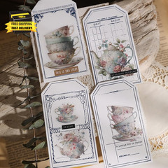 Vintage Vellum Stickers Floral Plants Elements Scrapbooking Supplies Flowers Bot