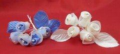 Paper & Fabric Flowers & Leaves 4 Scrapbooking Embellishments, Sewing or Crafts