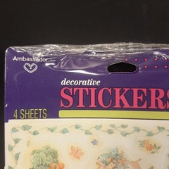 Vintage Ambassador Stickers 1992 Spring Springtime Birdhouse Birds Flowers NOS