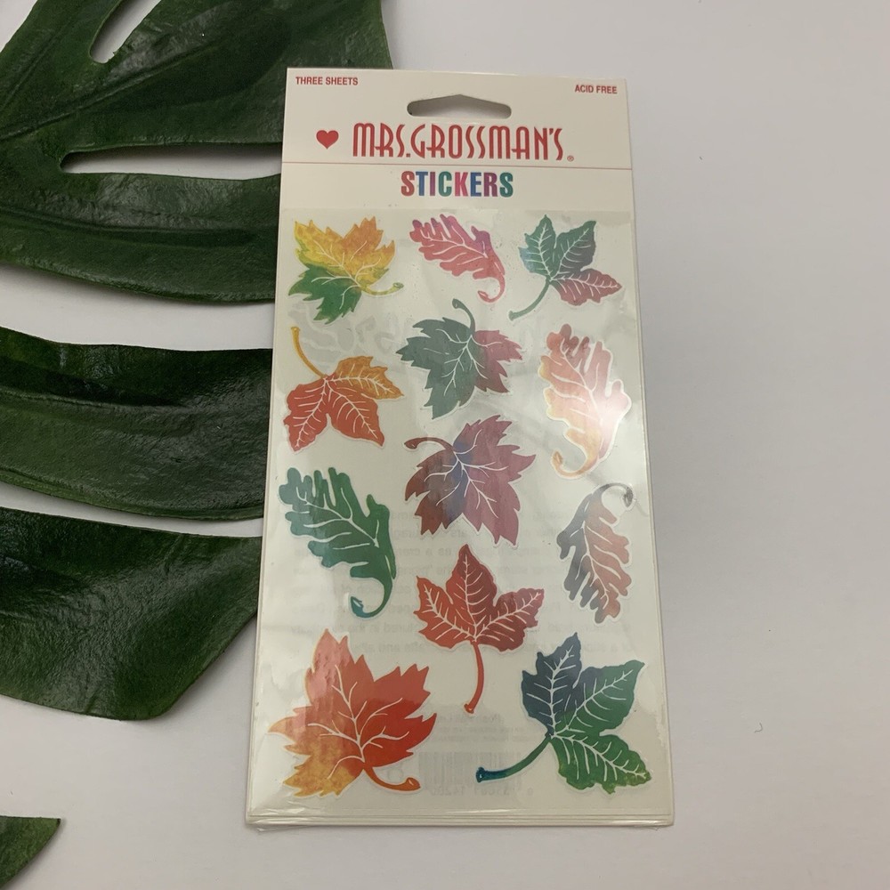 Mrs Grossmans Vintage Y2k Stickers New Sealed Fall Leaves Autumn Colors