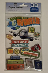 Vintage Plane Travel Sticker Lot Luggage Passport Scrapbook Laptop Embellishment