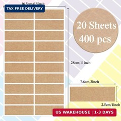 Starboling Color Coding Labels,400 PCS 1″ x 3″ Kraft Paper Rectangular Label,for