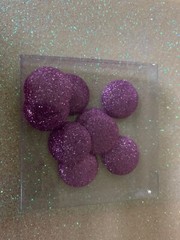RECOLLECTIONS EXTRA LARGE SIZE LIGHT PURPLE GLITTER DOTS ADHESIVE PURPLE 10PCS