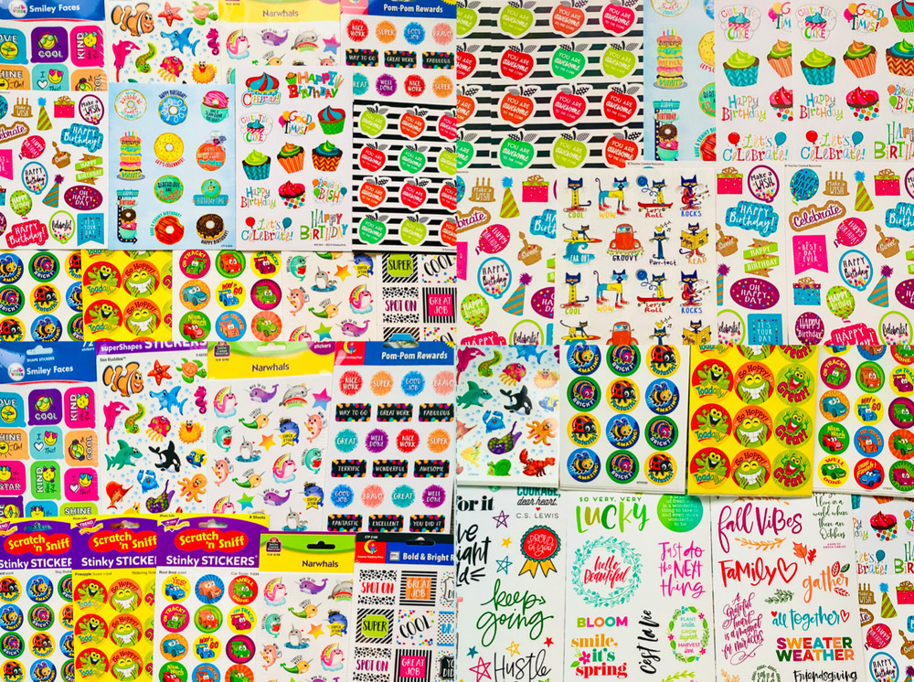 Variety Pack School Classroom Reward Kids Students Learning Fun Pk 555 Stickers