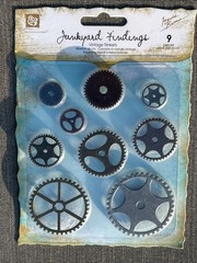 Prima Junkyard Findings Metal Gears Trinkets 9 pc Steam Punk Craft Embelishments