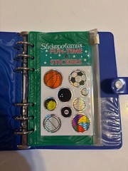 Vintage Stickopotamus Book Sticko Moon & Stars Sticker Album 6 Ring Binder +