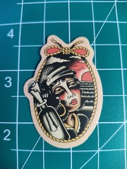 3 Retro Sailor Tattoo 2″ Stickers Navigation Ship Women Anchor Motorcycle Biker