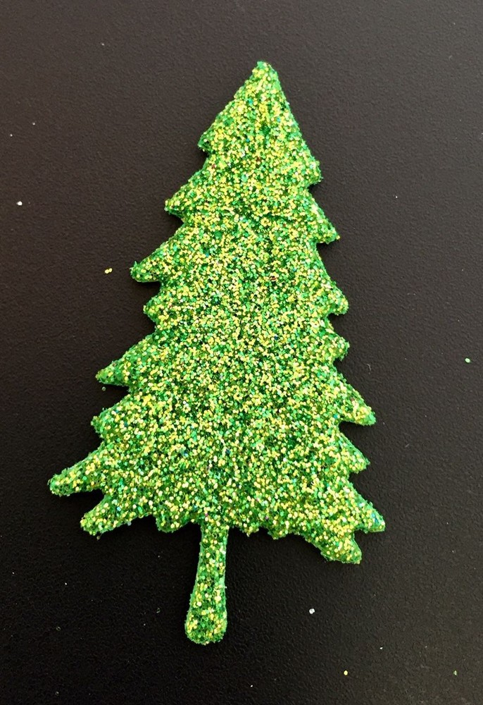 Woodland Die Cuts * Mini Trees * Set of 24 * Cardstock, Glitter Foam or Glitter