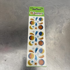 Vintage Sandylion Prismatic Stickers Sun Moon Shooting Star Sheet New