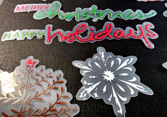 Little Yellow Bicycle Christmas Clear Cut Acetate Shapes 19pc Reindeer Angel DIY