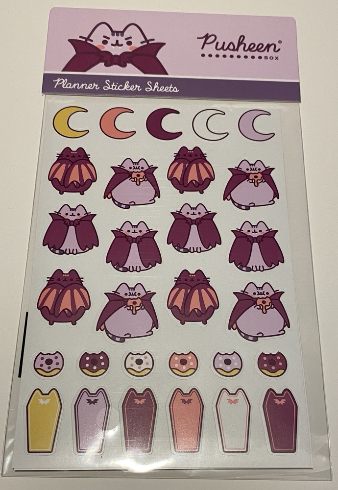 New 2022 Pusheen Stickers Vampire Vampurr Rare