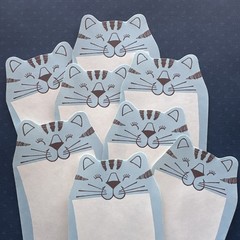 Vintage 80s Note Stationary Paper Sheets Feeling Blue 1983 Cat Sweet Message Lot