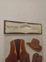 Recollections Signature Western Cowboy Dimensional Stickers – 8pc X Set.
