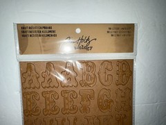 Tim Holtz Idea-ology Lot of 7 Kraft Resistance Chipboard Letters And Digits Alph