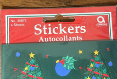Vintage NOS Amscan Christmas Tree Stickers No. 45872 Sealed 4 Sheets